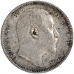 Silver One Rupee Coin of King Edward VII of Bombay Mint of 1905.