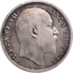 Silver One Rupee Coin of King Edward VII of Bombay Mint of 1909.