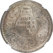 Silver One Rupee Coin of King George V of Calcutta Mint of 1915.