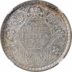 Silver One Rupee Coin of King George VI of Bombay Mint of 1938.