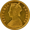 Gold One Mohur Coin of Victoria Empress of Calcutta Mint of 1889.