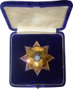 Star Badge in Gold with diamonds and rubies of Order of Lion of Bengal.