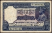 Ten Rupees Bank Note of King George V Signed by J B Taylor of 1926.