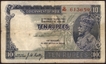 Ten Rupees Bank Note of King George V Signed by J W Kelly of 1933.