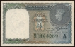 One Rupee Bank Note of King George VI Signed by C E Jones of 1944.