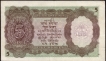 Five Rupees Bank Note of King George VI Signed by J B Taylor of 1938.