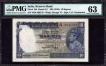 Ten Rupees Bank Note of King George VI Signed by C D Deshmukh of 1944.