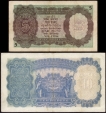 Five Rupees and Ten Rupees Bank Note of  King George VI of British India.