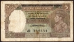 Five Rupees Bank Note of King George VI Signed by J B Taylor of 1945 of Burma Issue.