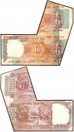 Error Ten Rupees Bank Note Signed by C Rangarajan of Republic India