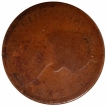 Error Copper One Quarter Anna Coin of Victoria Queen of Calcutta Mint of 1862.