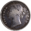 Error Silver One Rupee Coin of Victoria Queen of Calcutta Mint of 1840.