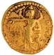 Gold Dinar Coin of Kanishka I of Kushan Dynasty of Oesho type.