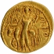 Gold Dinar Coin of Vasishka of Kushan Dynasty of Oesho type.