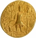 Gold Dinar Coin of Vasishka of Kushan Dynasty of Oesho type.