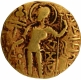 Gold Dinar Coin of Samudragupta of Gupta Dynasty of of Scepter type.