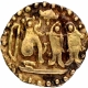 Debased Gold One Eighth Kahavanu Coin of Rajaraja I of Chola Dynasty.