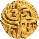 Gold One Eighth Kahavanu Coin of Raja Raja I of Chola Dynasty.