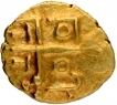 Gold Fanam Coin of Tirumalaraya of Aravidu Dynasty of Vijayanagara Empire.