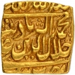 Gold Square Mohur Coin of Akbar of Bang Mint.