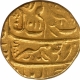 Retrograde Gold Mohur Coin of Aurangzeb Alamgir of Narnol Mint.