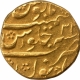 Retrograde Gold Mohur Coin of Aurangzeb Alamgir of Narnol Mint.