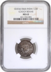 Silver Nazarana Half Rupee Coin of Nripendra Narayan of Cooch Behar.