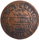 Copper Sunface Pav Anna Coin of Madho Rao of Gwalior.