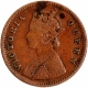 Copper One Twelfth Anna Coin of Victoria Queen of Calcutta Mint of 1874.