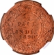 Copper Half Pice Coin of Victoria Empress of Calcutta Mint of 1890.