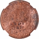 Copper One Quarter Anna Coin of Victoria Queen of Calcutta Mint of 1874.