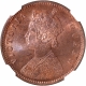 Copper One Quarter Anna Coin of Victoria Queen of Calcutta Mint of 1874.