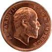 Proof Copper One Quarter Anna Coin of King Edward VII of Calcutta Mint of 1906.