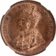 Bronze One Quarter Anna Coin of King George V of Calcutta Mint of 1916.