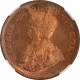 Bronze One Quarter Anna Coin of King George V of Calcutta Mint of 1935.