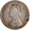 Silver Two Annas Coin of Victoria Empress of Bombay Mint of 1883.