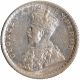 Silver Quarter Rupee Coin of King George V of Calcutta Mint of 1915.