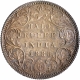 Silver Half Rupee Coin of Victoria Empress of Bombay Mint of 1886.