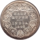 Silver Half Rupee Coin of Victoria Empress of Calcutta Mint of 1893.