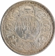 Silver Half Rupee Coin of King George V of Calcutta Mint of 1923.