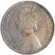 Silver One Rupee Coin of Victoria Queen of Bombay Mint of 1862.