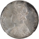 Silver One Rupee Coin of Victoria Empress of Calcutta Mint of 1888.