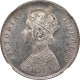 Silver One Rupee Coin of Victoria Empress of Bombay Mint of 1901.