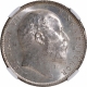 Silver One Rupee Coin of King Edward VII of Calcutta Mint of 1907.