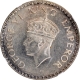 Silver One Rupee Coin of King George VI of Bombay Mint of 1938.