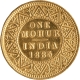 Gold One Mohur Coin of Victoria Empress of Calcutta Mint of 1885.