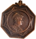 Copper Octagonal Medal of Madho Rao Scindia of Gwalior.