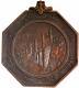 Copper Octagonal Medal of Madho Rao Scindia of Gwalior.