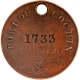 Copper Labour Token of Port of Cochin.