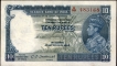 Ten Rupees Banknote of King George VI Signed by C D Deshmukh of 1944.